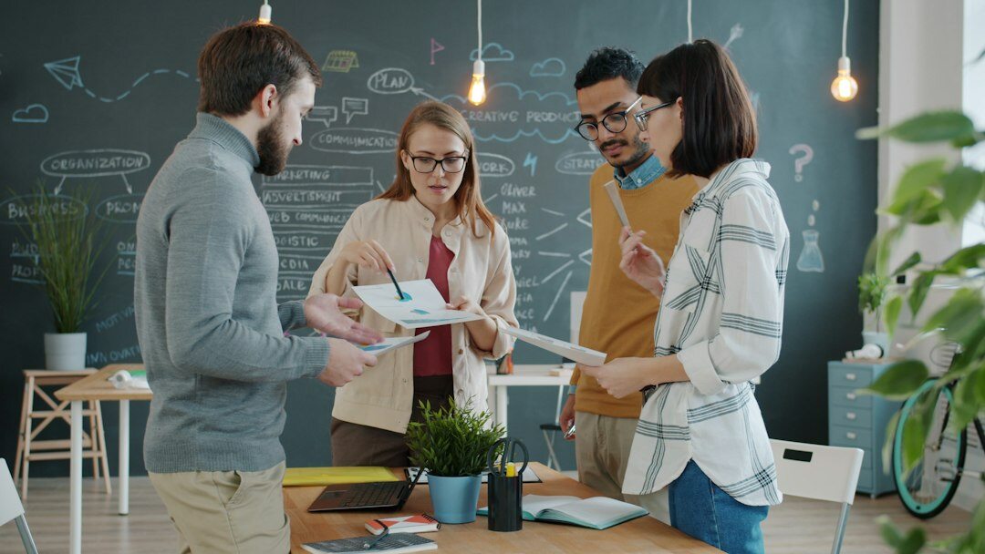 group of people discussing future plans