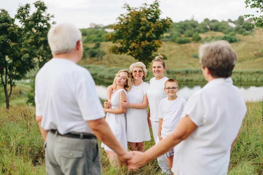 family discussing modern values